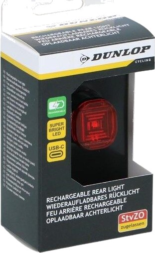 Dunlop - USB-C rechargeable LED rear bike light K-Mark Dunlop - USB-C rechargeable LED rear bike light K-Mark
