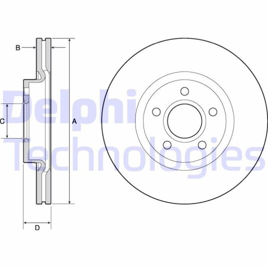 Bremseskive DELPHI BG4676C