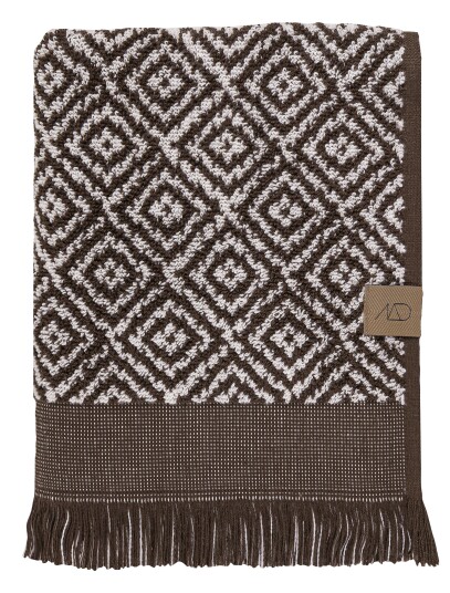 Mette Ditmer MOROCCO towel Chocolate / Off-white Mette Ditmer MOROCCO towel Chocolate / Off-white