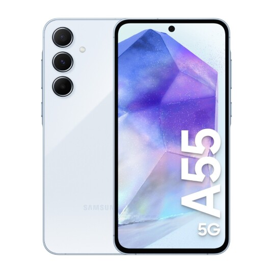 Samsung Galaxy A55 5G 256GB 6.6" AMOLED Smarttelefon i Awesome Ice Blue Samsung Galaxy A55 5G 256GB 6.6" AMOLED Smarttelefon i Awesome Ice Blue