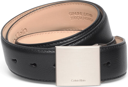Calvin Klein Dress Plaque Pebble 35Mm Adj Black 115