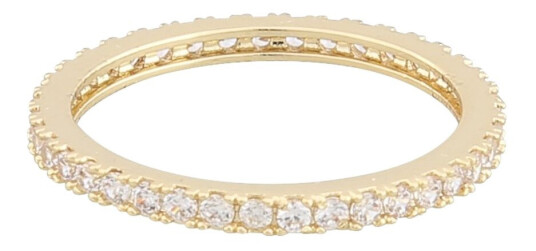 SNÖ Of Sweden Rio Thin Stone Ring Gold Clear M