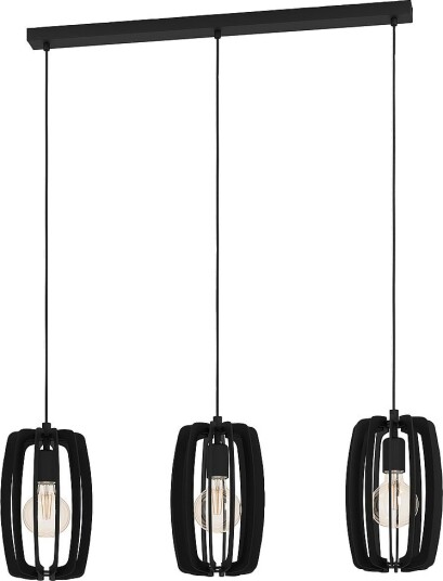 EGLO Pendel Bajazzara 3 Light Svart Takpendler