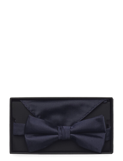 Lindbergh Black Polyester Bow Tie - Navy - ONE SIZE Lindbergh Black Polyester Bow Tie - Navy - ONE SIZE
