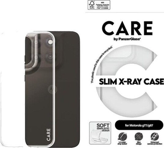CARE by PanzerGlass TPU Case Transparent Motorola moto g77/g67