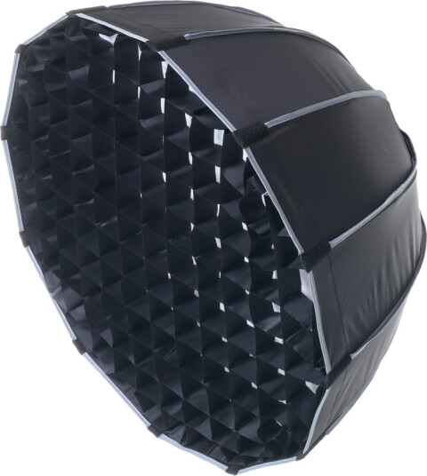 Softbox med raster, Ø65cm - For 200W/300W flomlys, sort