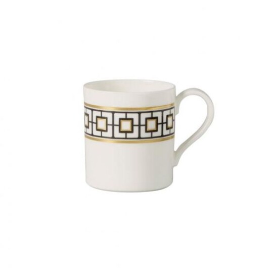 Villeroy & Boch MetroChic kaffekopp 210 ml hvit / svart / gull.