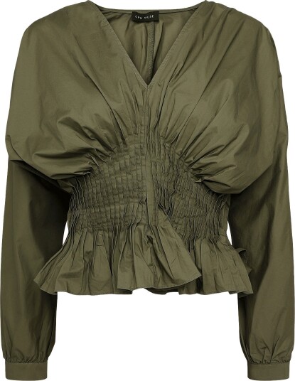 Copenhagen Muse Cmpoplin Blouse   Khaki green   S