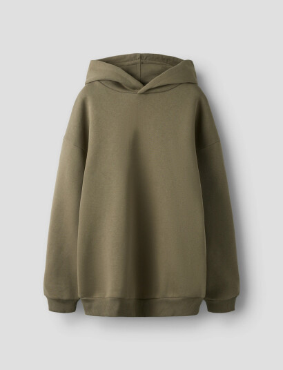 LMTD Nlnrenar Ls Bru Loose Sweat W. Hood Khaki green 170 176 LMTD Nlnrenar Ls Bru Loose Sweat W. Hood Khaki green 170 176