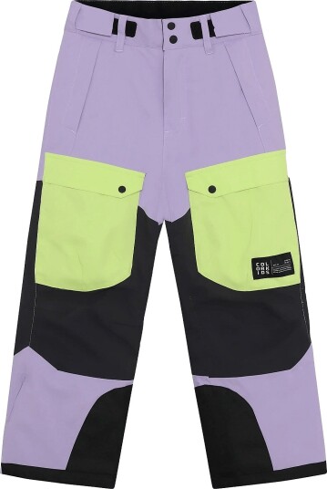 Color Kids Jr. Ski Pants   Colorblock   Purple ROSE   128