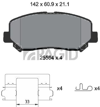 PAGID T2466N Bremseklosser PAGID T2466N Bremseklosser