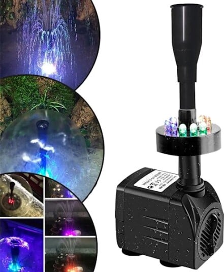 Fontenepumpe Med Led Belysning