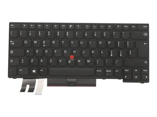 Primax - Erstatningstastatur For Bærbar Pc - Med Trackpoint, Ultranav - Qwerty - Italiensk - Svart - Fru - For Thinkpad P14s Gen 1  P14s Gen 2  T14 Gen 1  T14 Gen 2