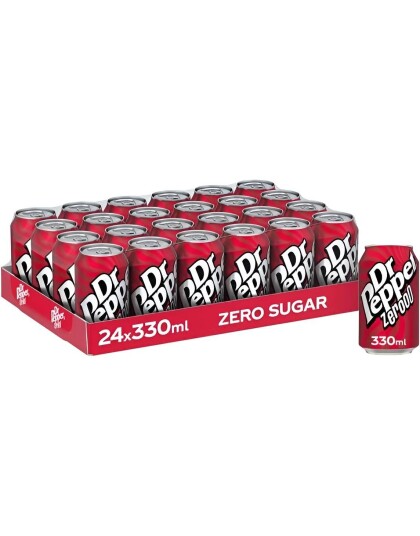24 stk Dr. Pepper Zero Sukkerfri Brus Helt Brett 24x330 ml USA 24 stk Dr. Pepper Zero Sukkerfri Brus Helt Brett 24x330 ml USA
