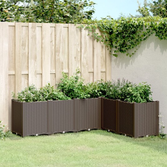 Plantekasse brun 160x120x53 cm PP