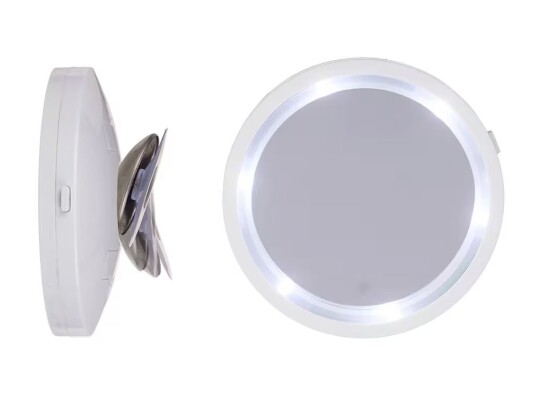 Sminkespeil med LED-lampe & Sugekopp Speil med Belysning Sminkespeil med LED-lampe & Sugekopp Speil med Belysning