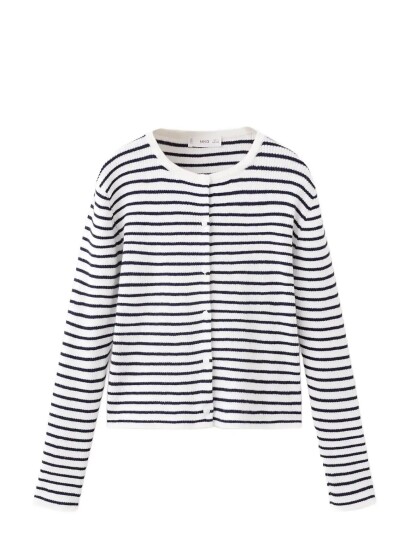 Mango Stripped Knit Cardigan Navy 11 12 Mango Stripped Knit Cardigan Navy 11 12