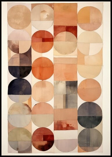 Earthy Geometric Flow Plakat Plakat / 70x100cm