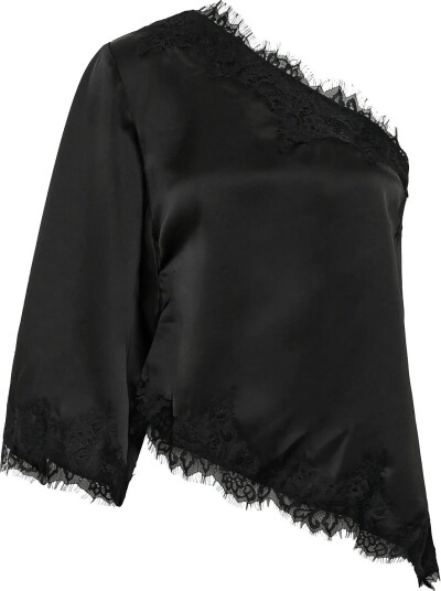 My Essential Wardrobe Mwbrenda Asymmetric Blouse   BLACK   36