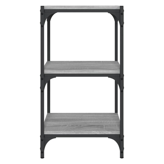 vidaXL Bokhylle gr? sonoma 40x33x70,5 cm konstruert tre og st?l