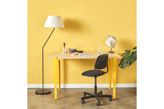 Eridanos Skrivebord 60x120 cm Brun/Gul Hanah Home
