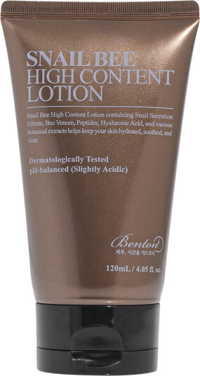 Benton Snail Bee Fuktighetsgivende Lotion 120 ml - Anti-age og Beroligende Benton Snail Bee Fuktighetsgivende Lotion 120 ml - Anti-age og Beroligende