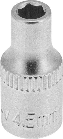 PELA 562357 Pipe Drivstørrelse 1/4", 6-Kant, Kort 4,5 mm