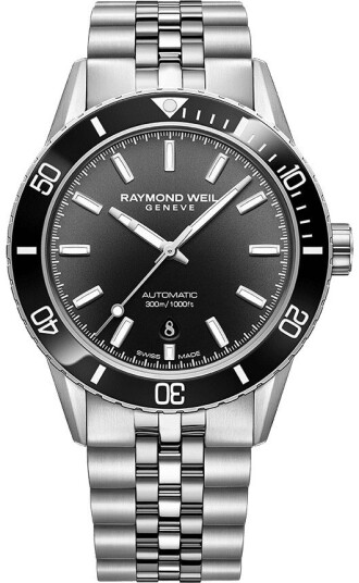 Raymond Weil Herreklokke 2775 ST1 20051 Freelancer Sort/Stål Ø42.5