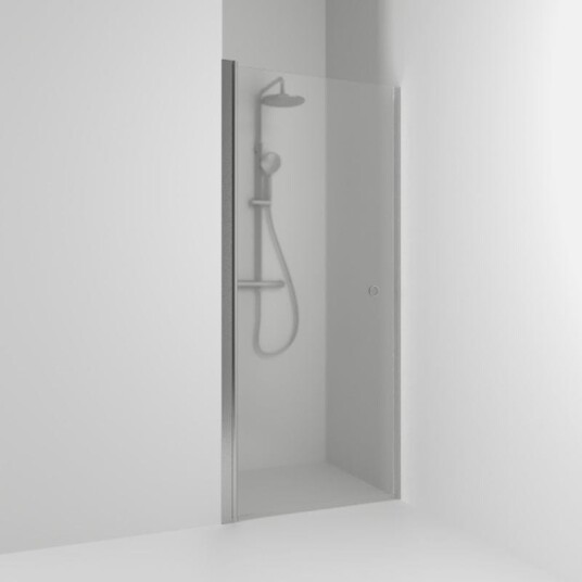 Svedbergs Skoga Dusjnisje Rett 86,3 cm, Alu Matt/Frostglass