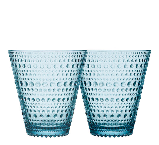 Iittala Kastehelmi vannglass 30 cl 2-pk lys blå
