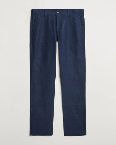 NN07 Theo Linen Trousers Navy Blue NN07 Theo Linen Trousers Navy Blue