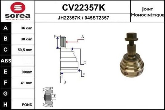 Drivledd EAI CV22357K Drivledd EAI CV22357K