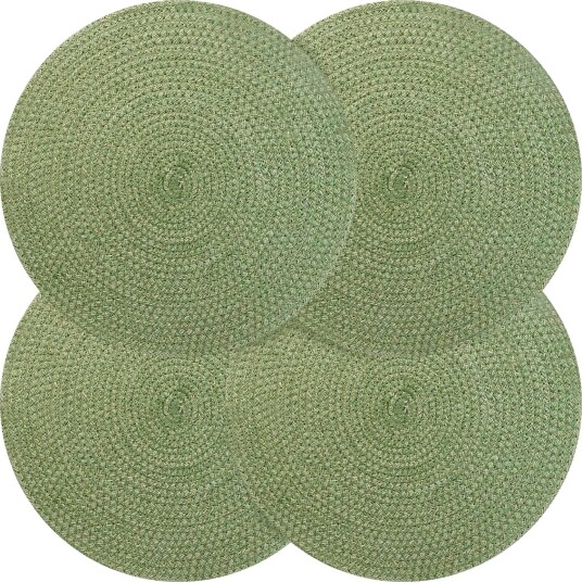 vidaXL Jute Placemets 4 stk. Olivengrønn 100% Tossa Jute