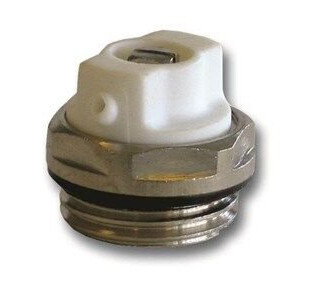 Pettinaroli Radiator air vent with o-ring turnable white/chromium plat