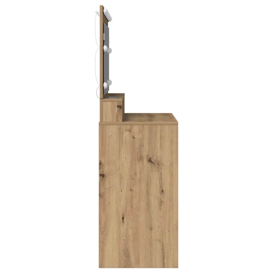 Sminkebord med LED Lys i Artisan Eik 100x41x135 cm Sminkebord med LED Lys i Artisan Eik 100x41x135 cm