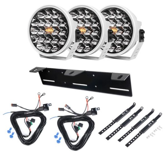 Ekstralys PURELUX 770 DRL Hvit   Rund / 18 cm / 130W 3 stk   Komplett pakke