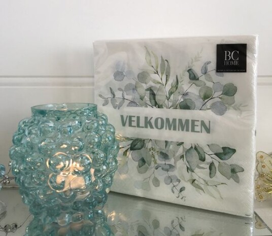 Telyholder Sofian i Lys Blå boblete glass fra Edelweiss