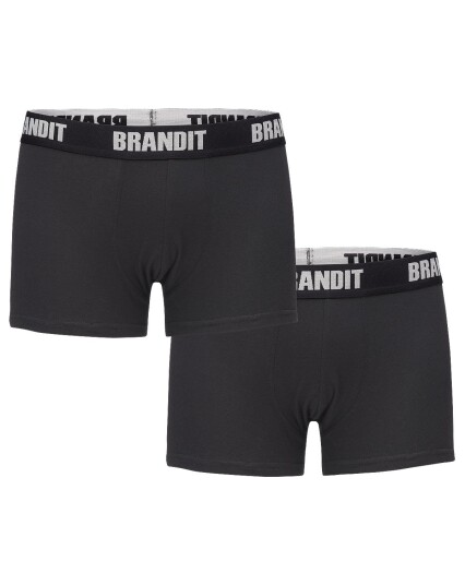 Brandit Boxershorts med logotyp 2 Pak Svart
