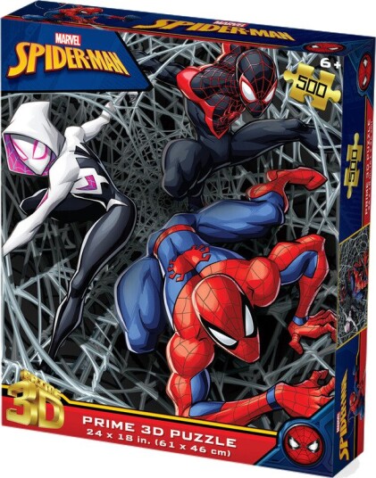 Marvel SpiderMan SpiderVerse Trio 500pc 24x18 in 3D Lenticular Puzzle Marvel SpiderMan SpiderVerse Trio 500pc 24x18 in 3D Lenticular Puzzle