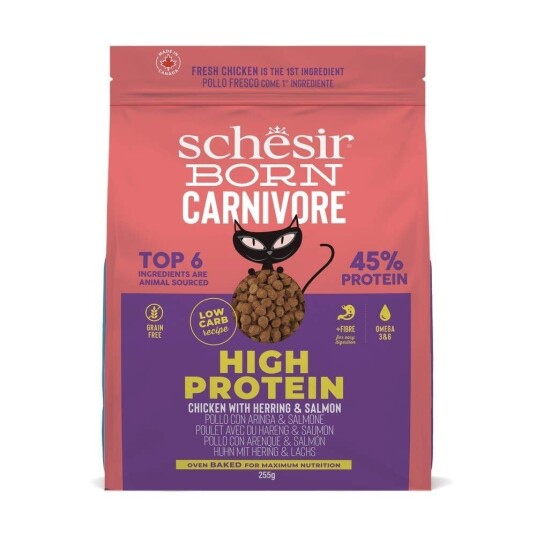 Schesir Born Carnivore Kattemat med Kylling og Sild 255 g