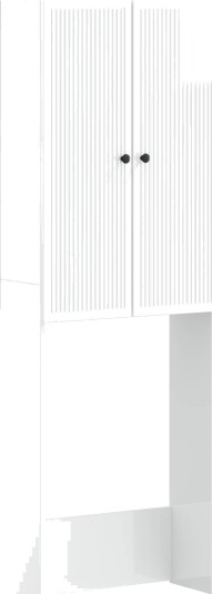 vidaXL Toalett skap EDE Høgglans hvit 66 x 25,5 x 190 cm