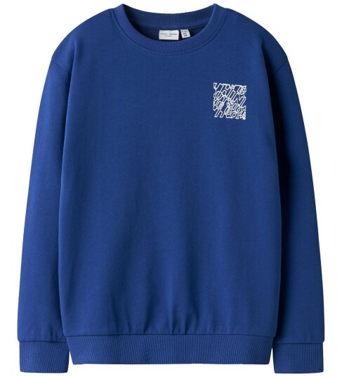 name it Nkmvasha Ls Nreg Sweat Unb Blue 116