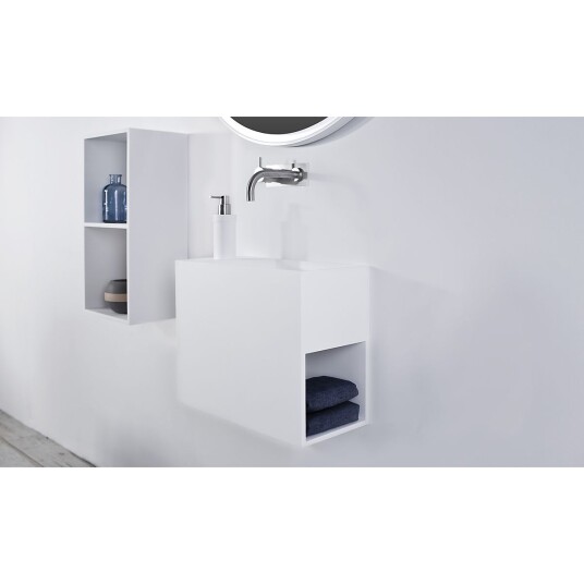 Copenhagen Bath Nyland servantmøbel 455x200 mm, med 1 hylle, Hvit Matt Copenhagen Bath Nyland servantmøbel 455x200 mm, med 1 hylle, Hvit Matt