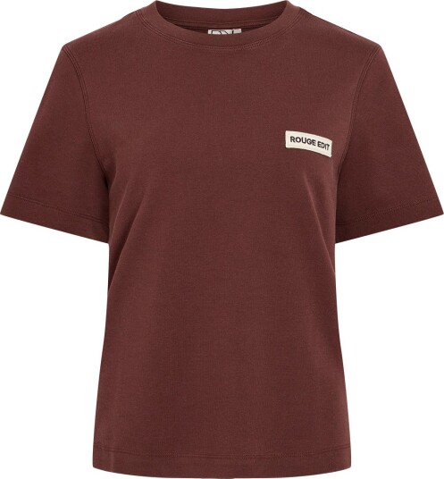 ROUGE EDIT Rousaras S/S O Neck Tee/Pf/1   BITTER CHOCOLATE   XXL