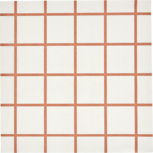 Muurla Check & Stripes papirserviett 33x33 cm 20 pakning Beige Muurla Check & Stripes papirserviett 33x33 cm 20 pakning Beige