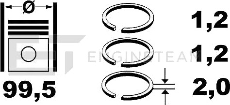 ET ENGINETEAM R4000700 Stempelringsett
