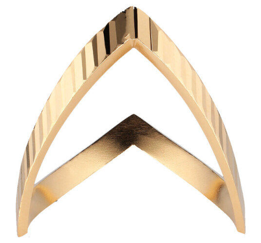 Jane Kønig Reflection V Ring 18 kt. Gullbelagt sølv RVR01-G-AW2000_50 - Dame - 925 sterling silver