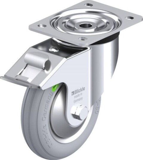 Blickle 849918 L-Vw 162R-Fi-Sg-Fa Styrehjul Med Brems Hjuldiameter: 160 Mm Bæreevne (Maks.): 70 Kg 1 Stk