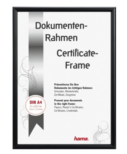 Hama Detroit Aluminium Svart Enkel Bilderamme Matte Bord 15 X 20 Cm