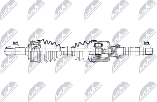 NTY NPW PE 132 Drivaksel